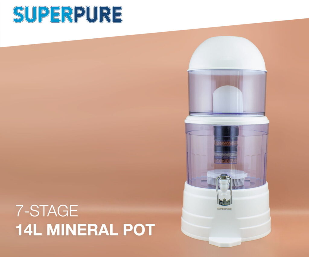 SUPERPURE 14L Water Dispenser with Filters & Mineral Pot - Image 2